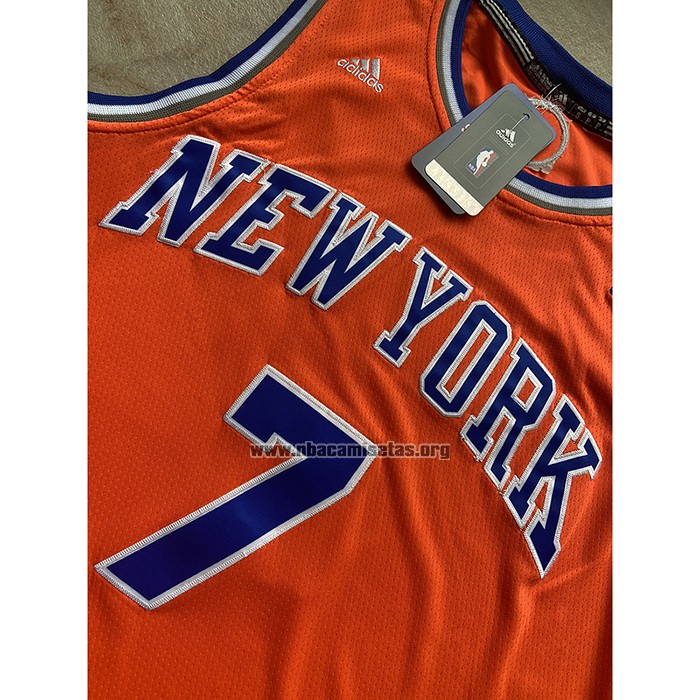 Camiseta New York Knicks Carmelo Anthony NO 7 Naranja